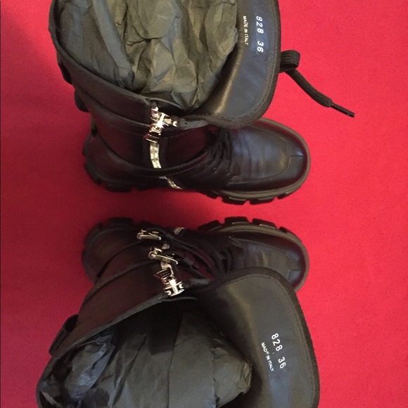 Prada Monolith Leather Boots - Picture 7 of 8